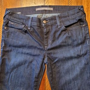 JOES JEANS, WOMENS SIZE 28, PETITE FIT, BLUE DARK WASH